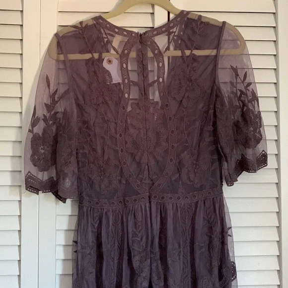 Purple Lace Maxi Romper - Picture 2 of 5